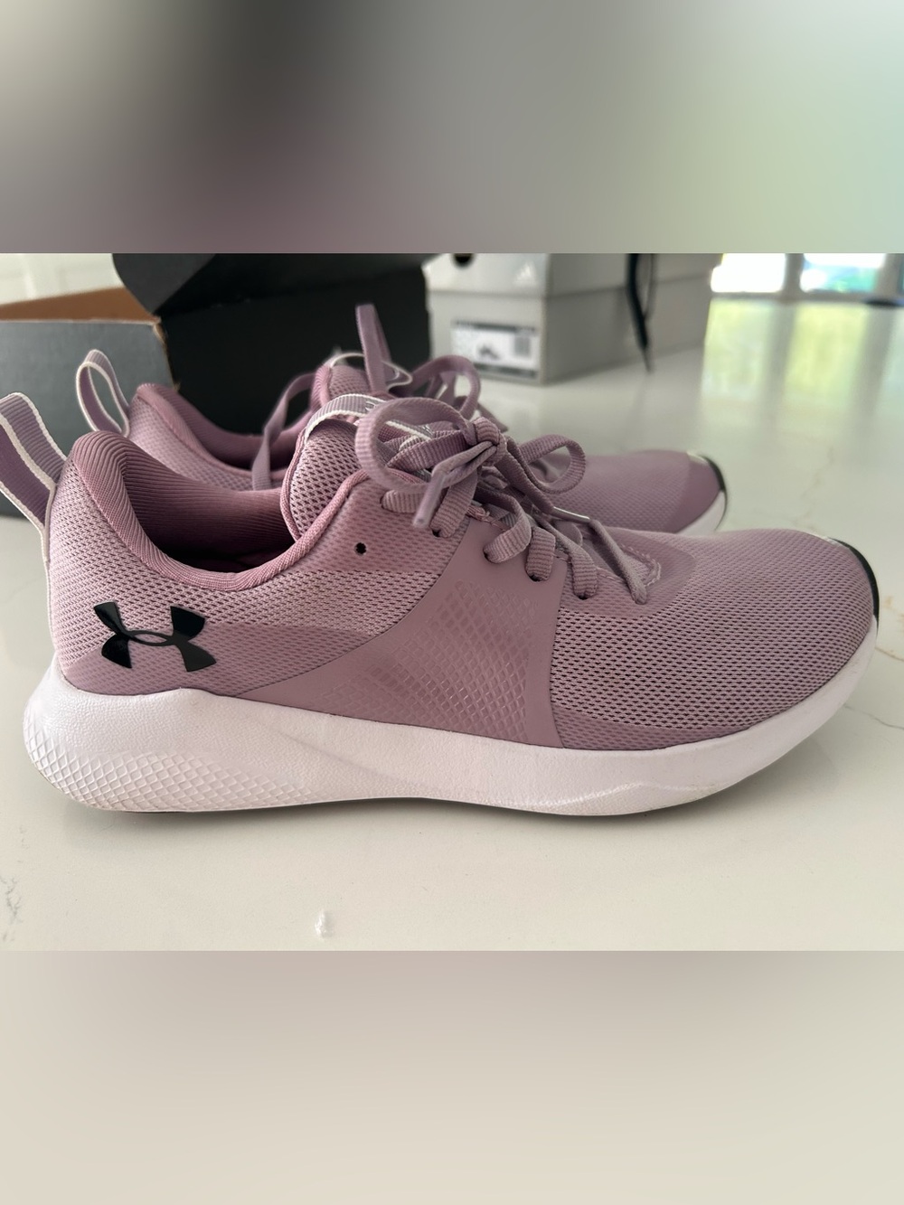Under Armour Women's Mauve Running Shoes with White Sole